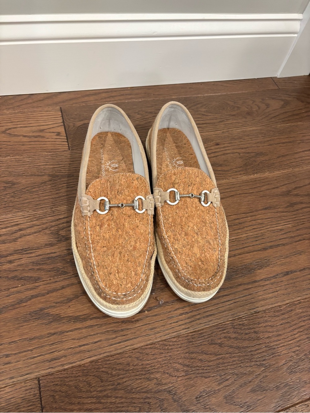 Martin Dingman Watercolor Cork Horse Bit Loafers